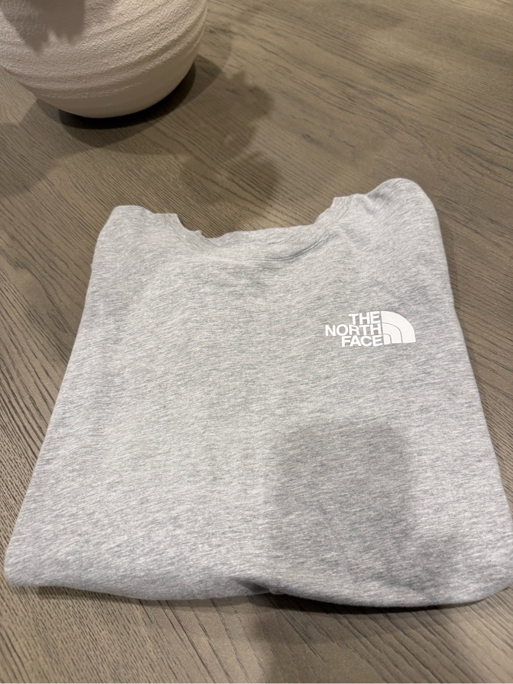 The North Face Light Gray Logo Crew Tee XL - Picture 11 of 11